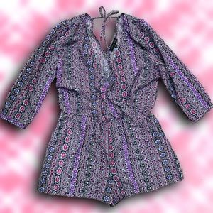 Sanctuary Purple Moroccan Print Romper 💎